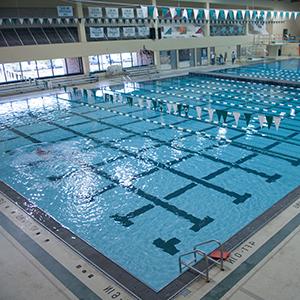 View of pool from above
