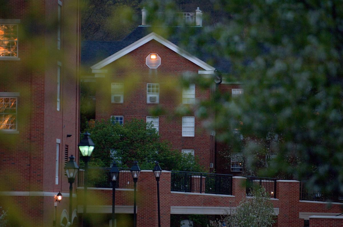 Photo of Ewing Hall, located on South Green